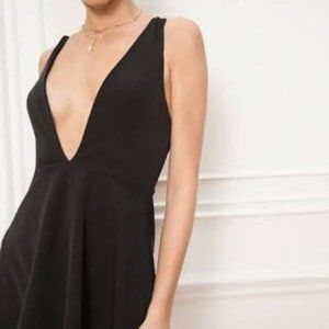 Windsor Plunge Neckline Little Black Dress